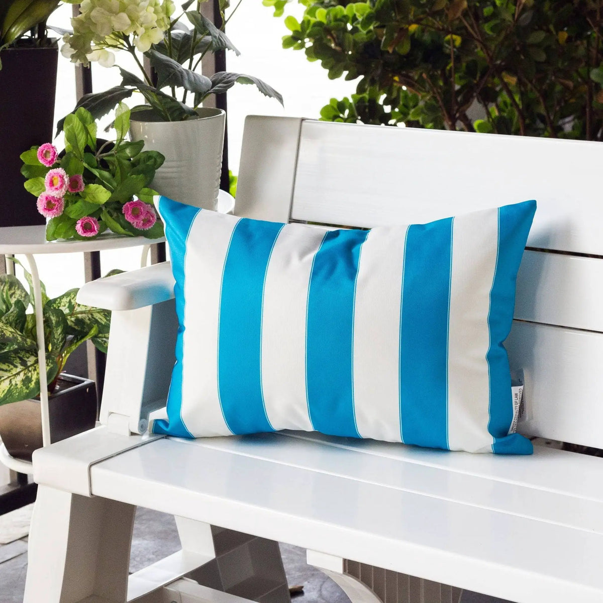 Horizon Stripe Pillow | Outdoor And Indoor Use | Water-Resistant Fabric | Removable Cover