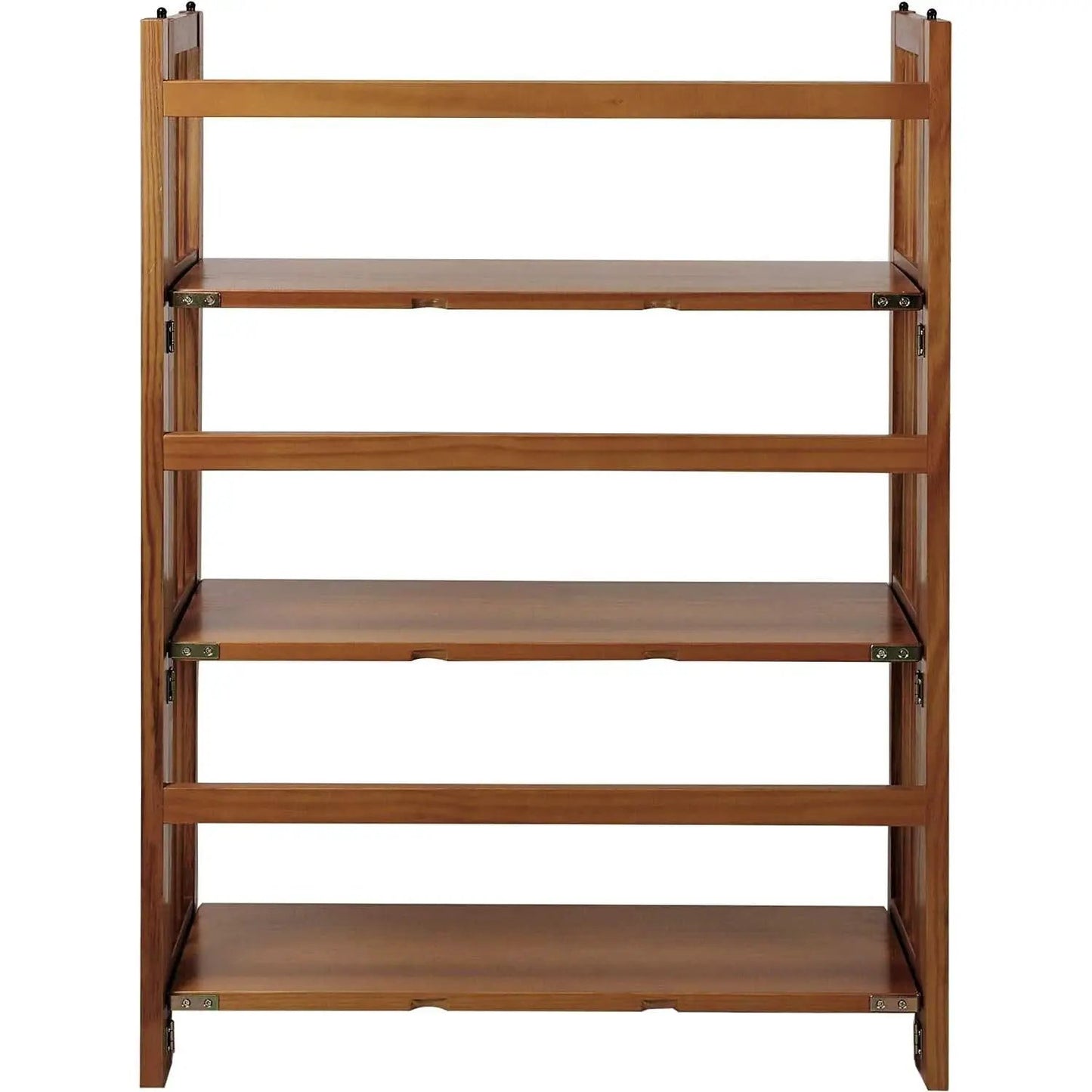 Chestnut Three Shelf Stackable Bookcase Solid Wood from PriceLows™