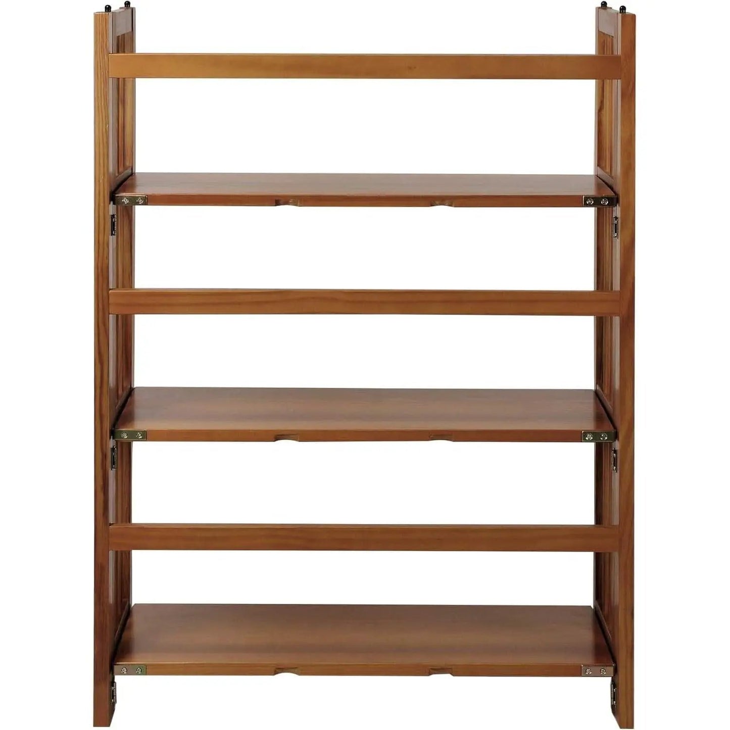 3 Shelf Stackable 27.5 Inch Wide Chestnut Fold Bookcase from PriceLows™