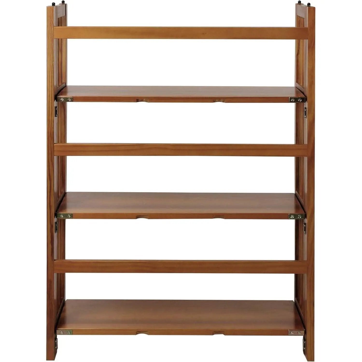3 Shelf Stackable 27.5 Inch Wide Chestnut Fold Bookcase from PriceLows™