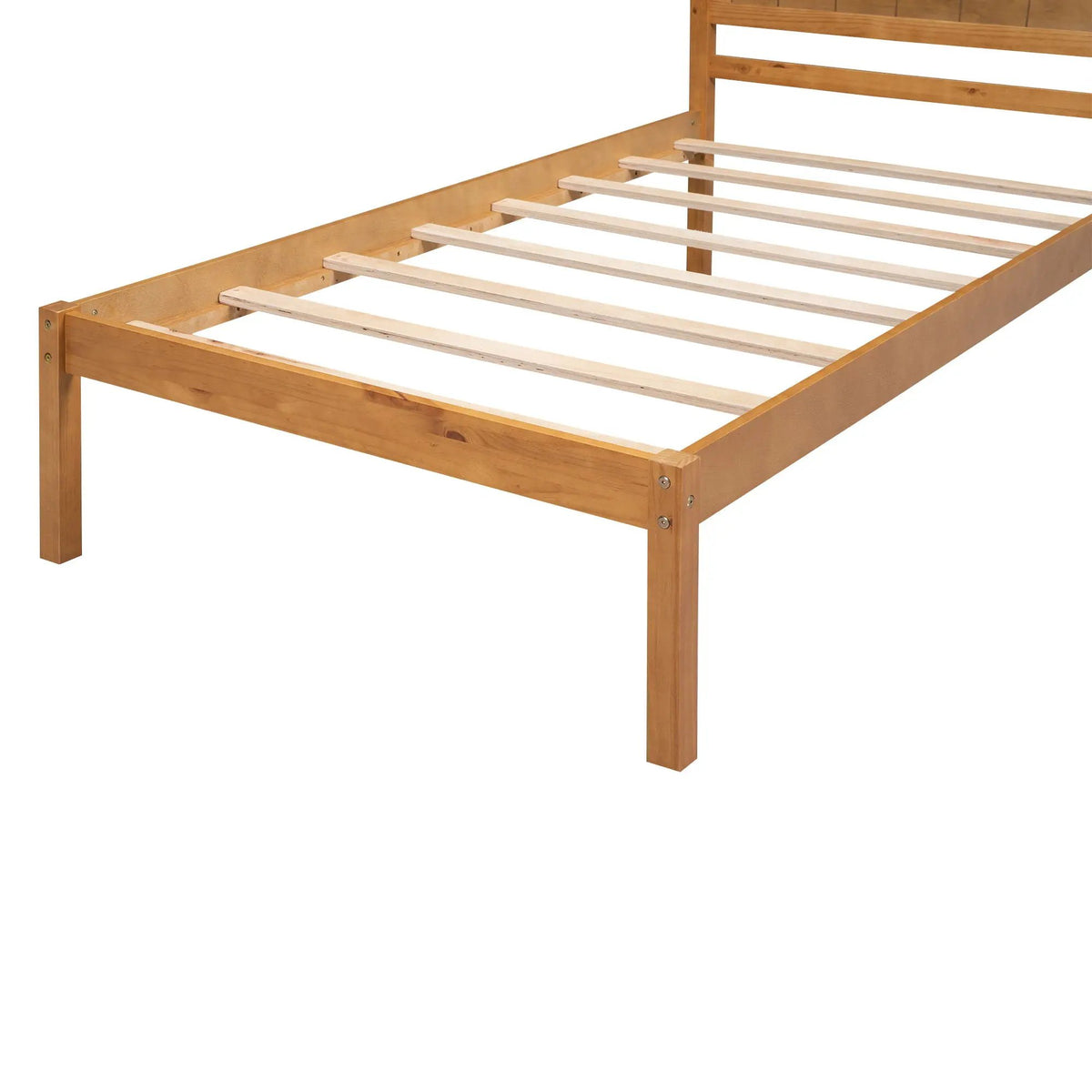 Platform Bed Frame With Headboard | Espresso Finish | Durable Pine Wood
