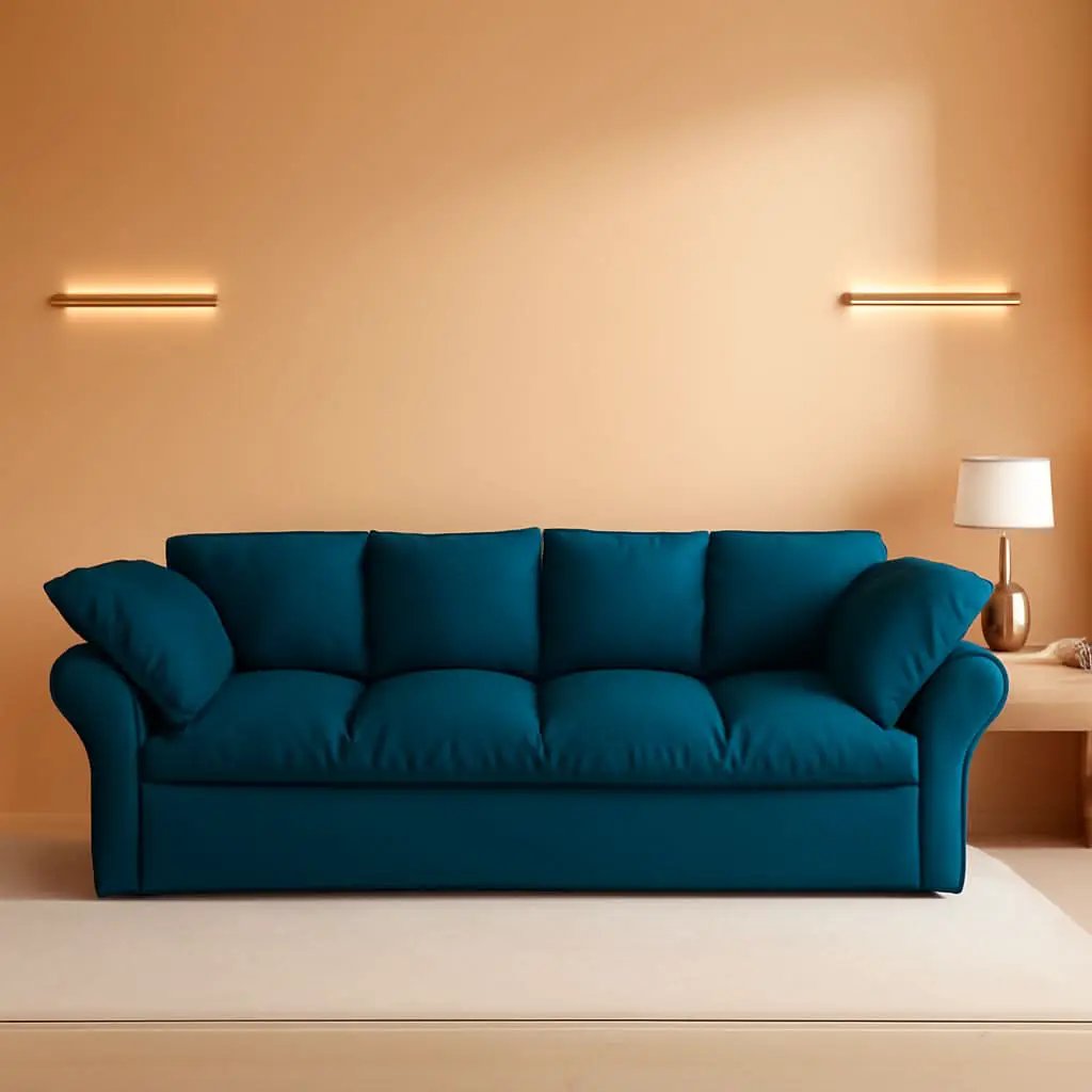Blue Queen Size Three In One Convertible Sleeper Sofa from PriceLows™