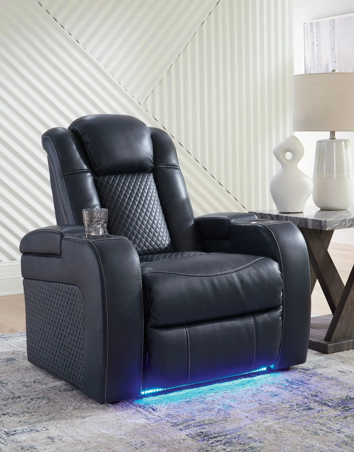 Fyne-dyme Power Recliner/Adj Headrest Reclining Chair | 2 Pieces | Living Room Furniture | Living Room