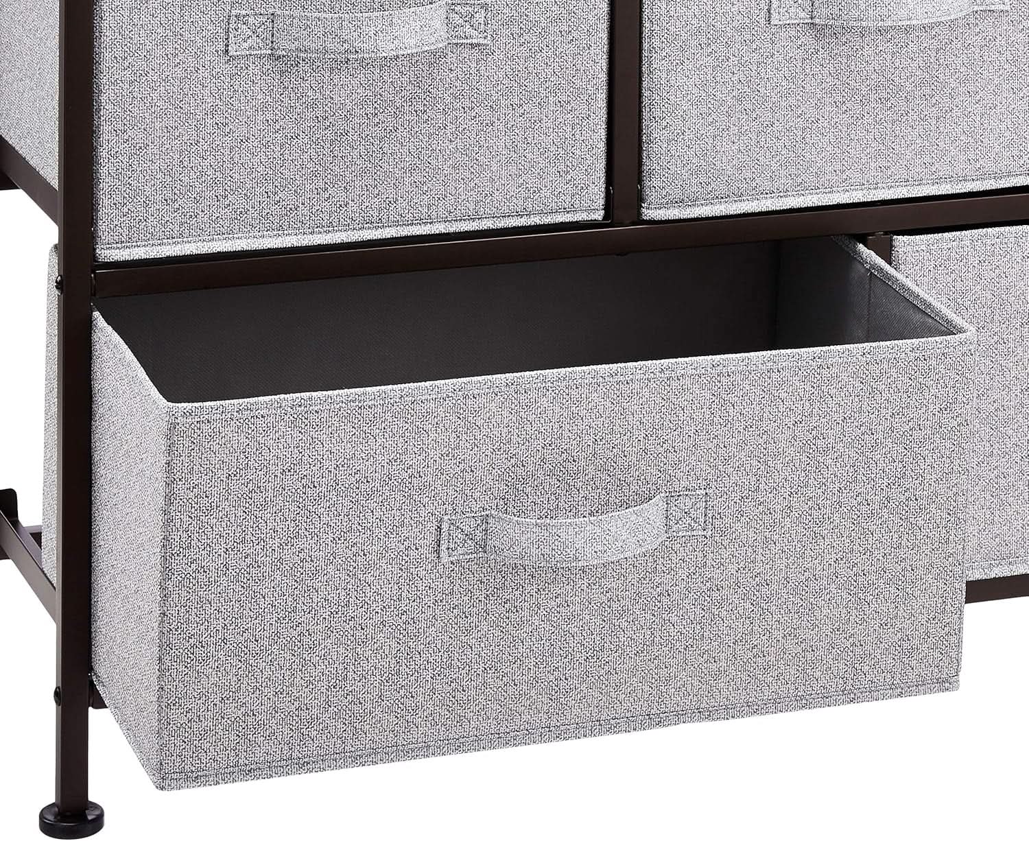Extra Wide Fabric 5 Drawer Storage Organizer Unit Bronze from PriceLows™