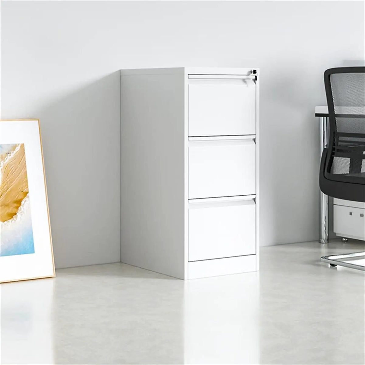 Metal File Cabinet | Three Drawer | Secure Lock System