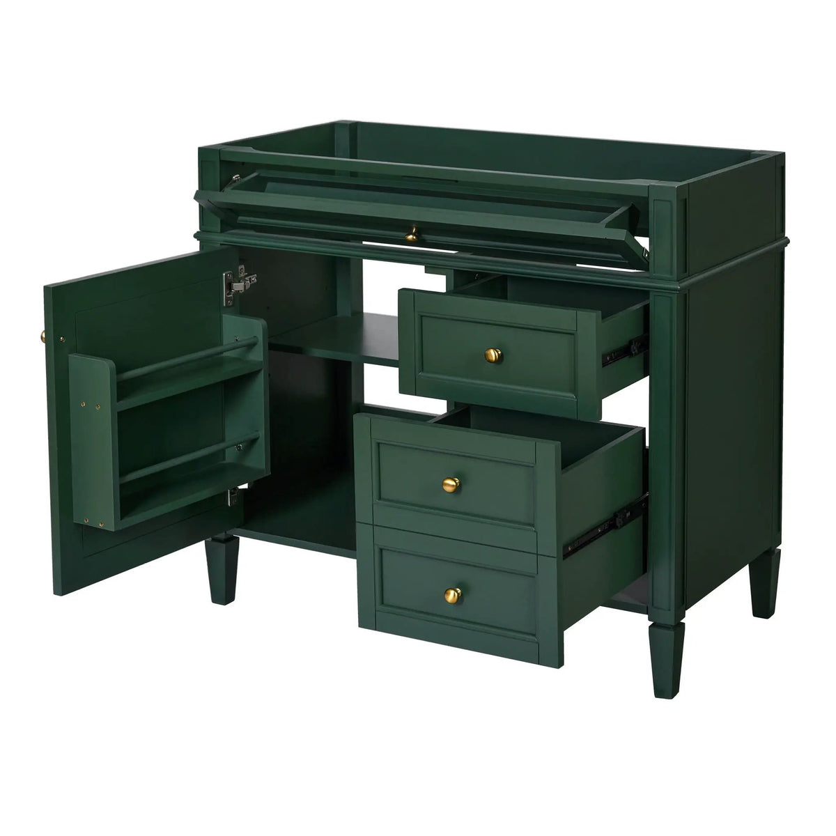 Bathroom Vanity | 3 Drawers | Blue Finish | Tip Out