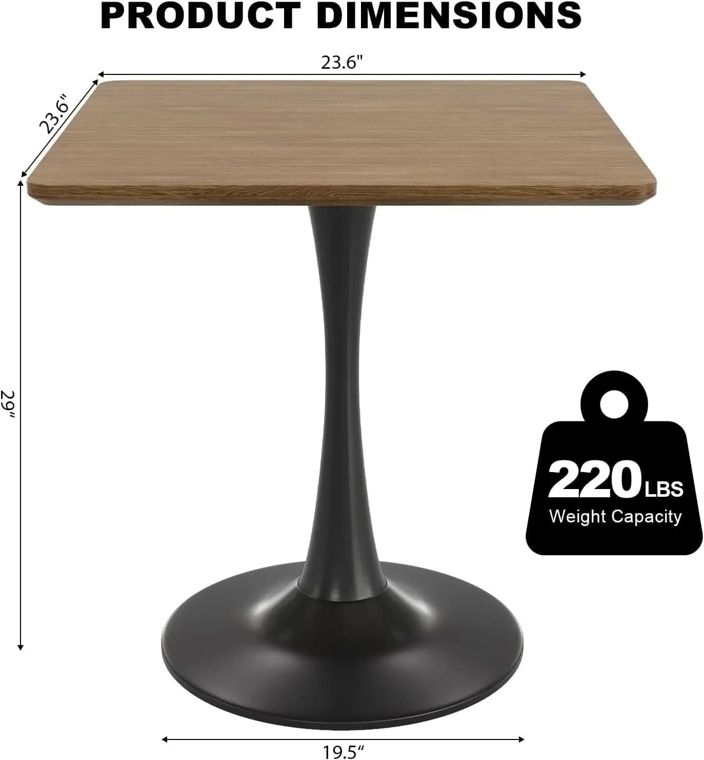 Walnut Finish Tulip Contemporary Dining Table For Two from PriceLows™