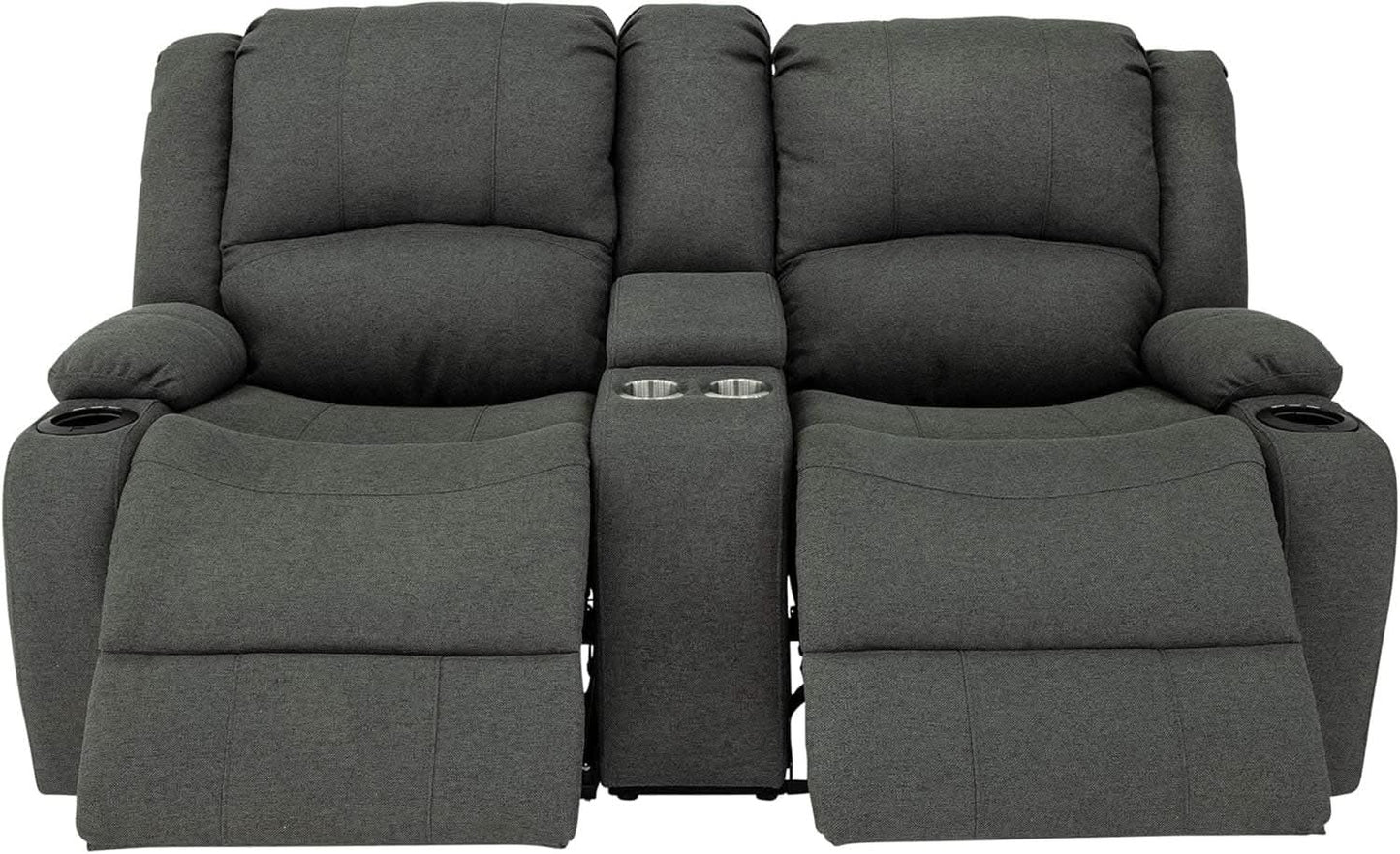 Powered Double Wall Hugger Recliner Sofa 67in Fossil Cloth from PriceLows™