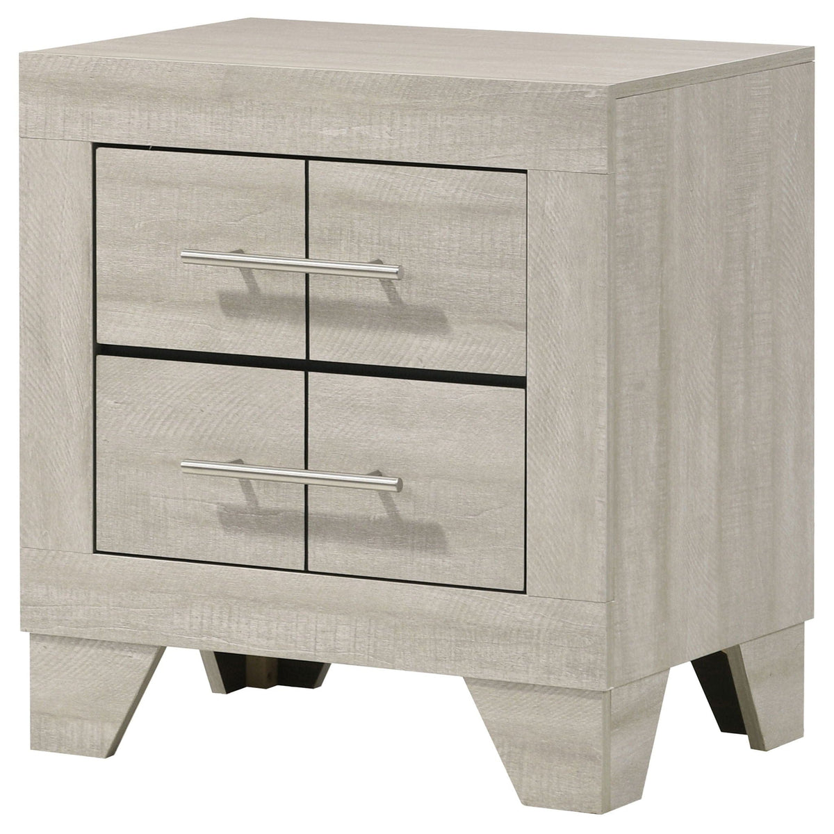 Trenton 2-drawer Nightstand Bedside Table Rustic | 21.25 x 14.75 x 22.75 in | Metal & Veneer | Cream