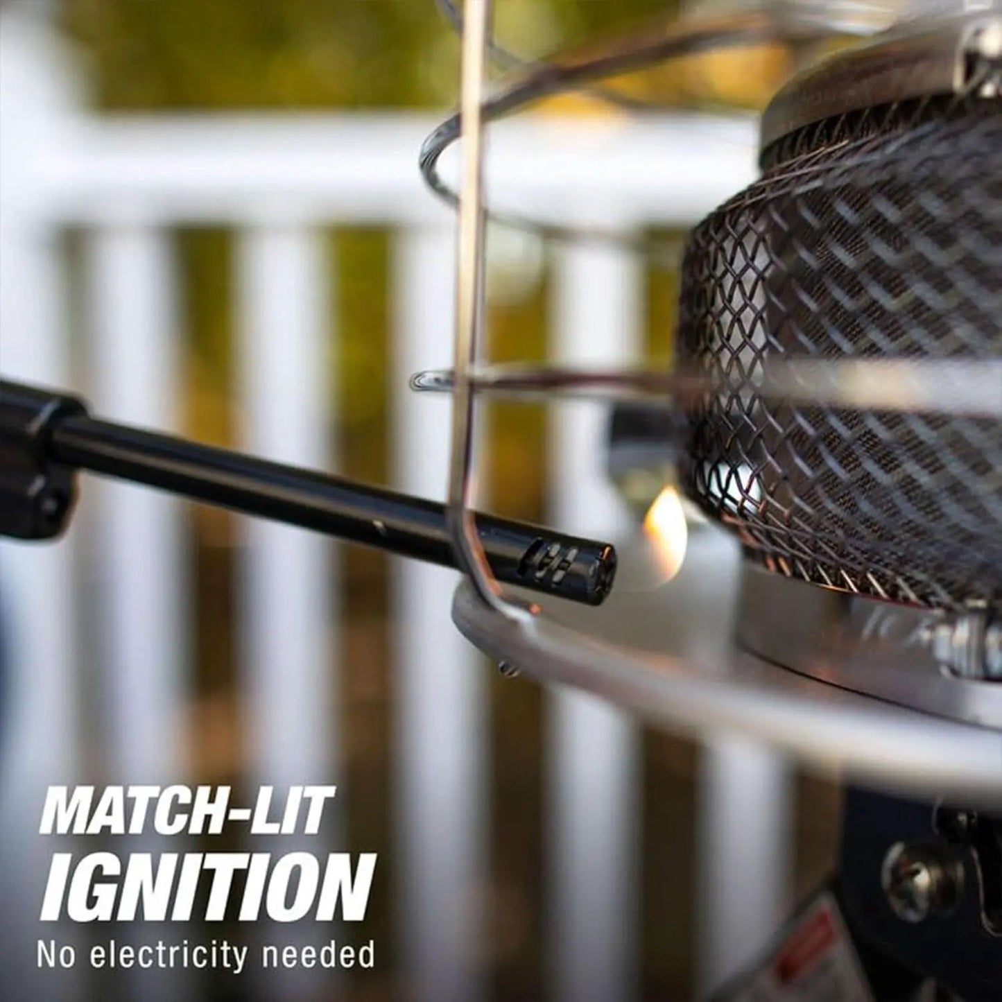 540-Degree Tank-Top Radiant Propane Heater 45,000 BTU Chrome from PriceLows™