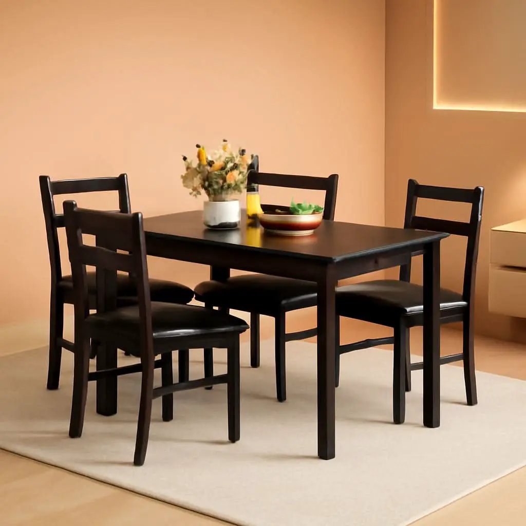 Brown Premium Five Piece Dining Table Set Apartment from PriceLows™