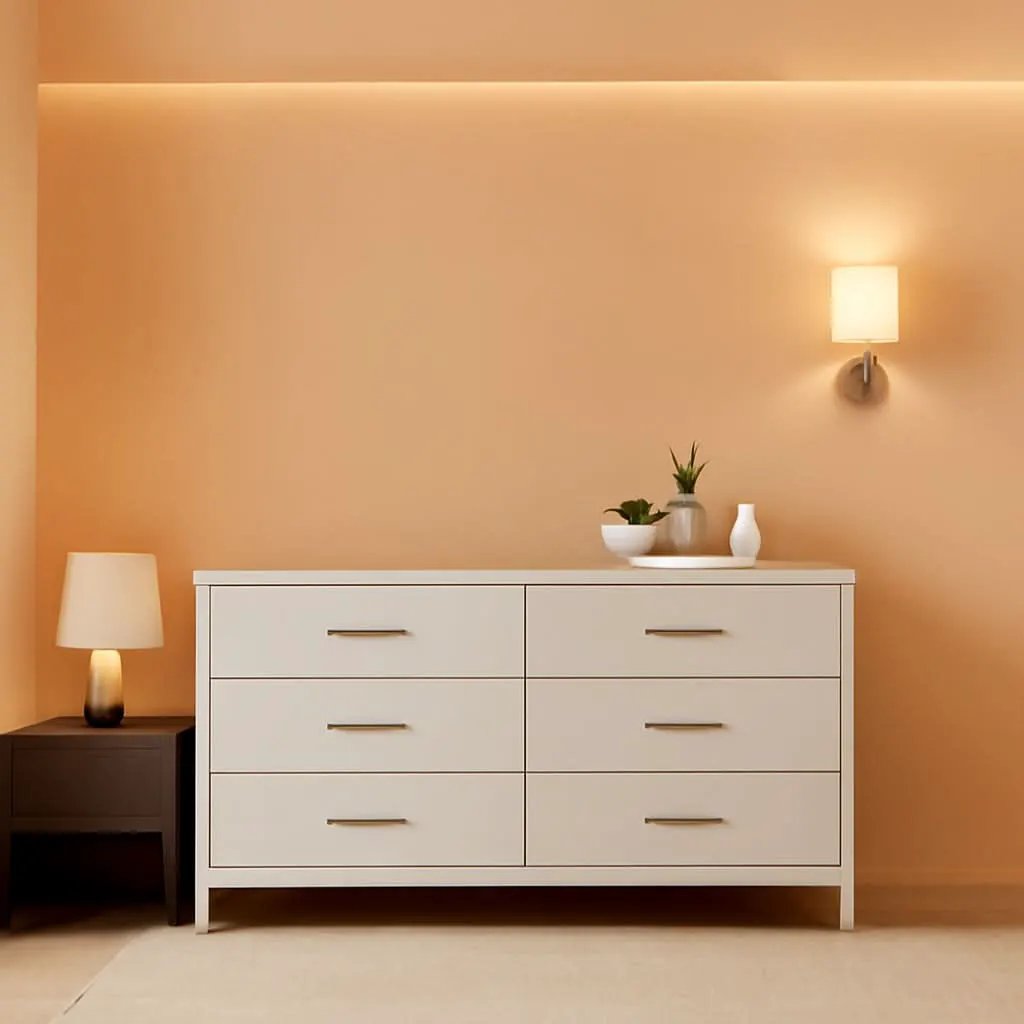 White Dresser With 6 Drawers For Bedroom Storage Solutions from PriceLows™