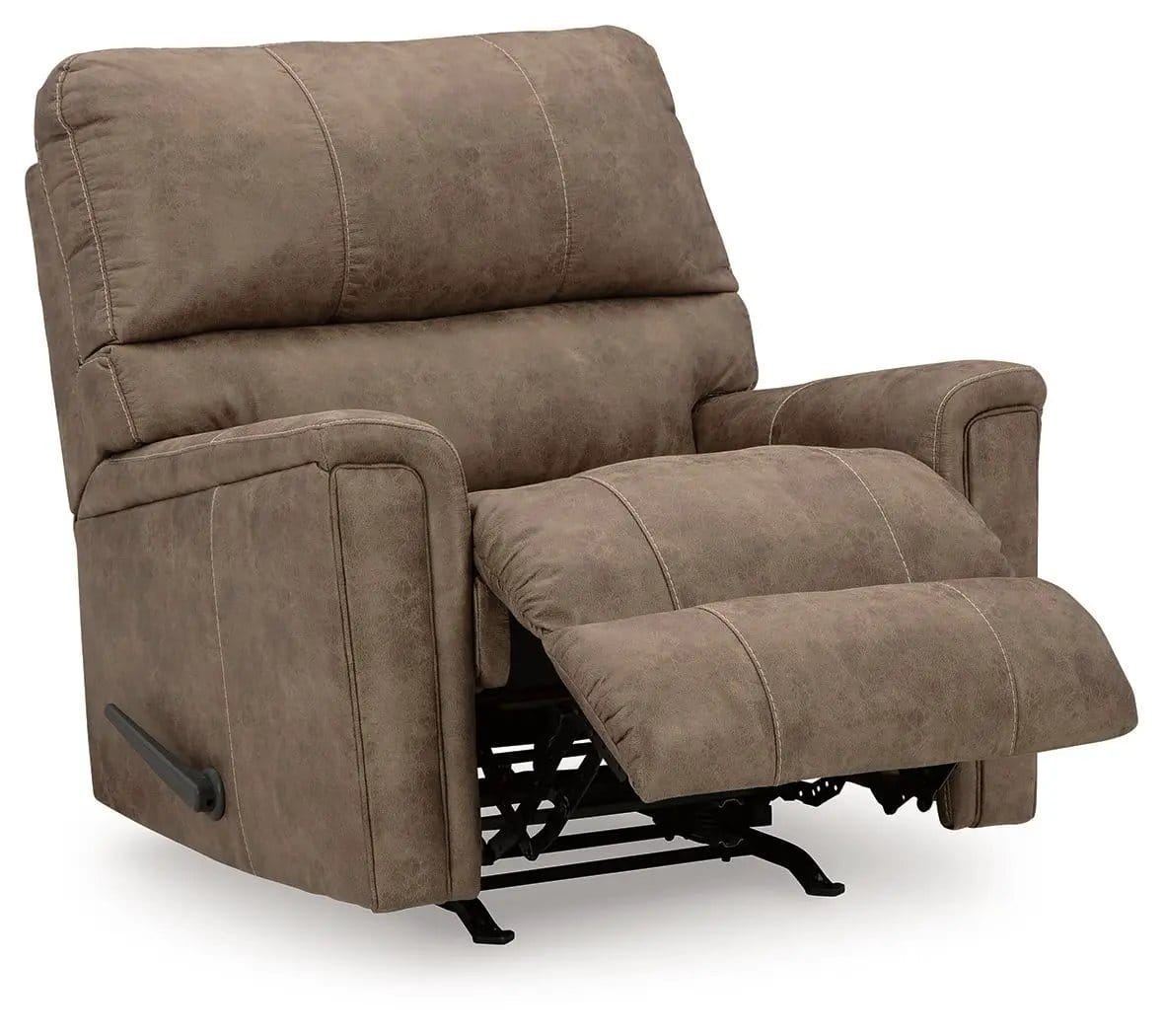 Navi Rocker Recliner Rocker Chair | 39 x 41 x 42 in | Faux Leather & Metal | Fossil