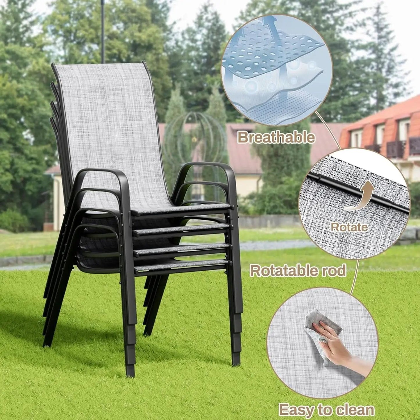 Outdoor Patio Dining Set with Metal Table and Chairs from PriceLows™