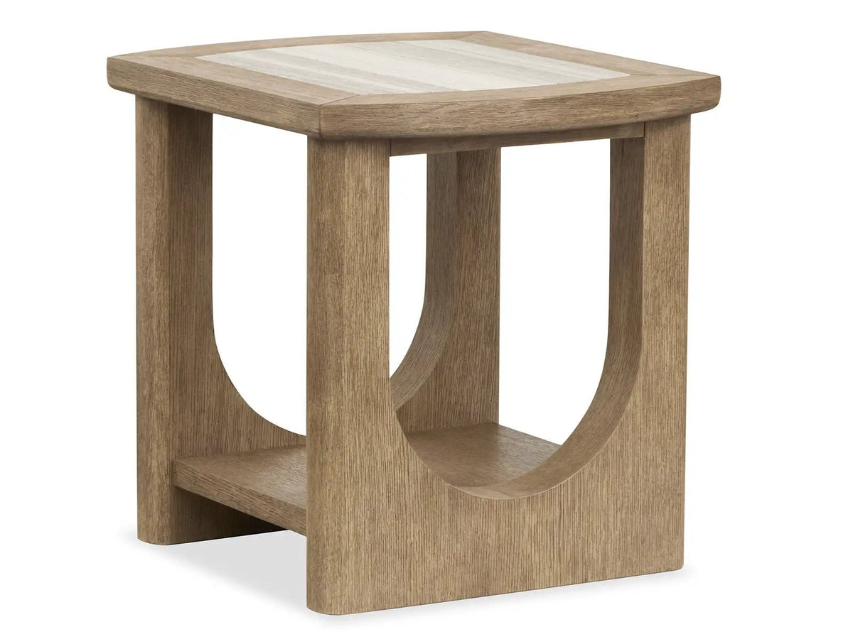 Bradford Rectangular End Table | Granite Top | 26 Inch Width | Versatile Design