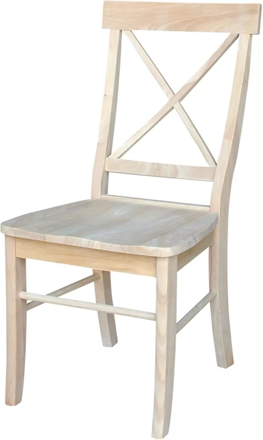 X Back Dining Chairs Set Of 2 In Unfinished Parawood from PriceLows™