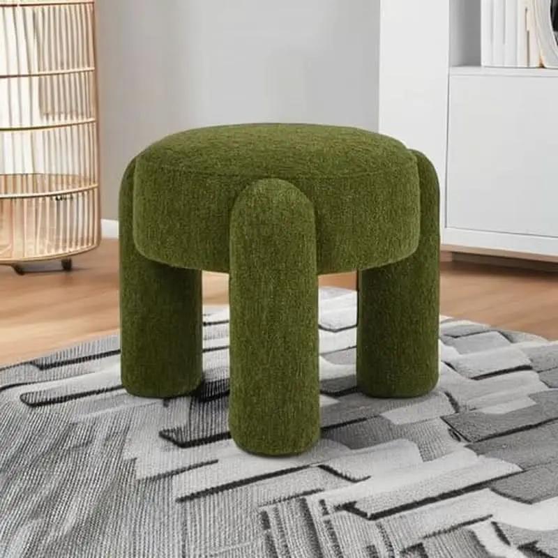 Hugo Twenty Point FiveInch Rounded Moss Green Ottoman from PriceLows™