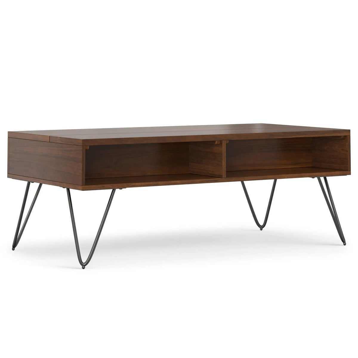Hunter Lift Top Coffee Table | Handcrafted Solid Mango Hardwood | Split Lift Top | Large Storage Area