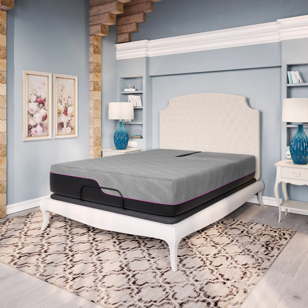 Cooling Memory Foam Mattress | 11 Inch Thick | Adjustable Incline | 750 Lb Capacity