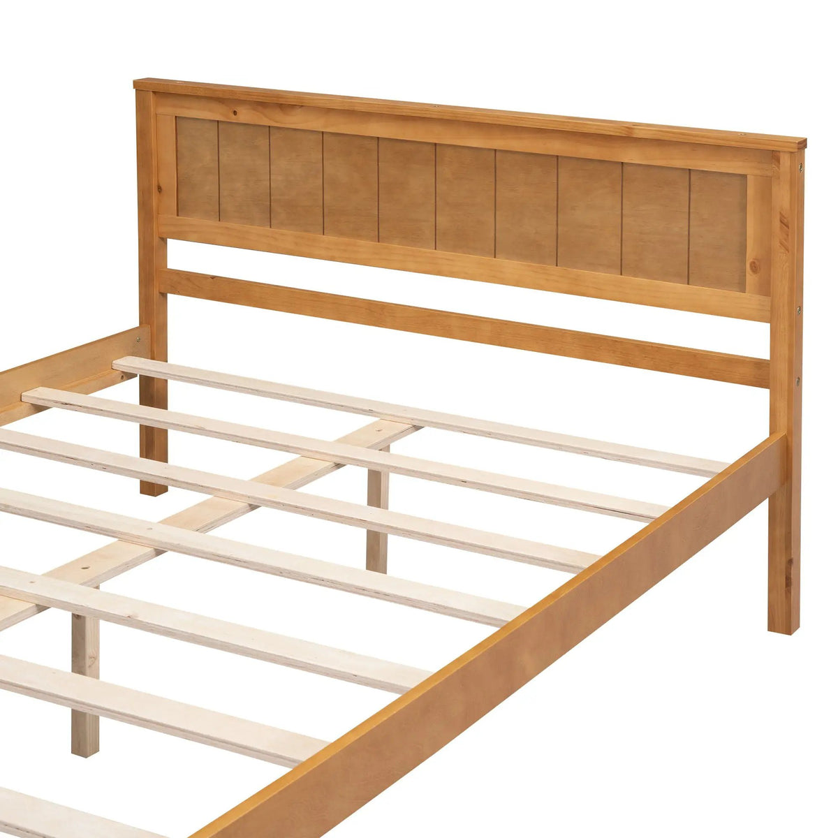 Platform Bed Frame With Headboard | Espresso Finish | Durable Pine Wood