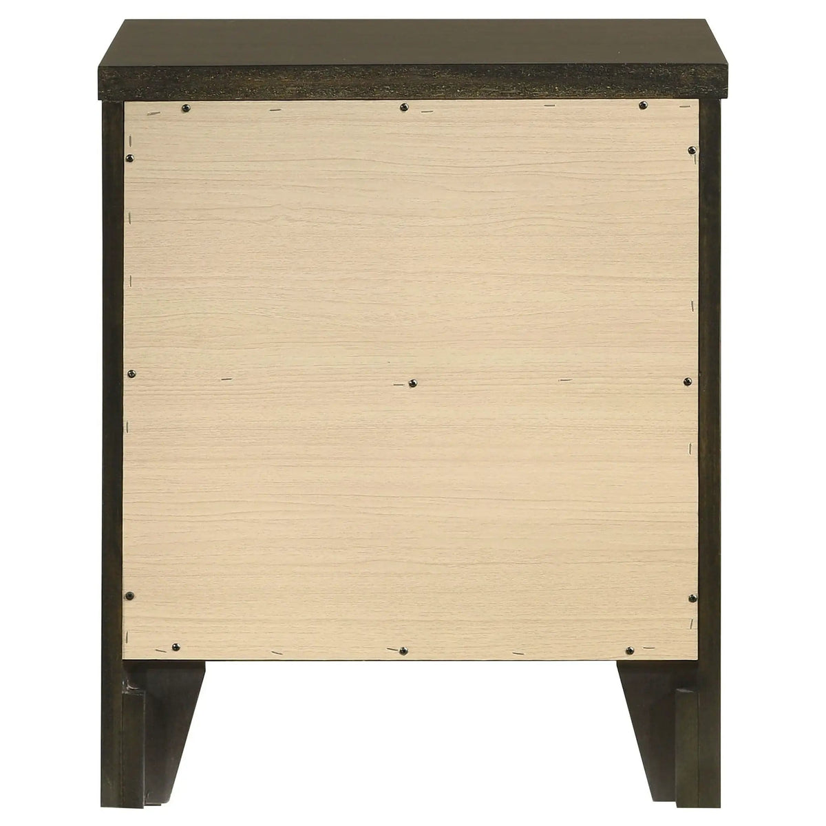 Wilkes 2-drawer Nightstand Bedside Table Dark Cocoa | 21.75 x 15.25 x 26.25 in | Metal | Bedroom