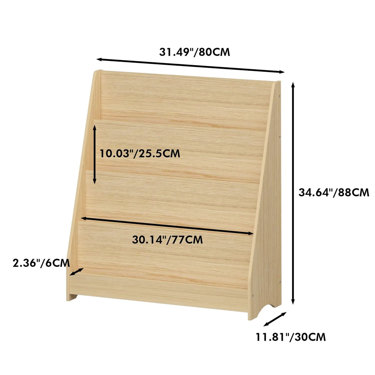 Bookshelf | 4 Tier | Triangular Stability | Toddler Size