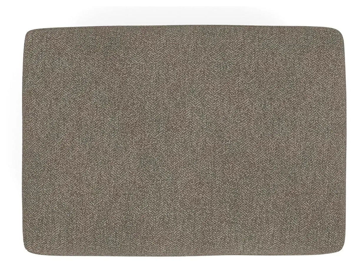 Triston-Peaks Ottoman | 34 x 24 x 20 in | Wood | Suede