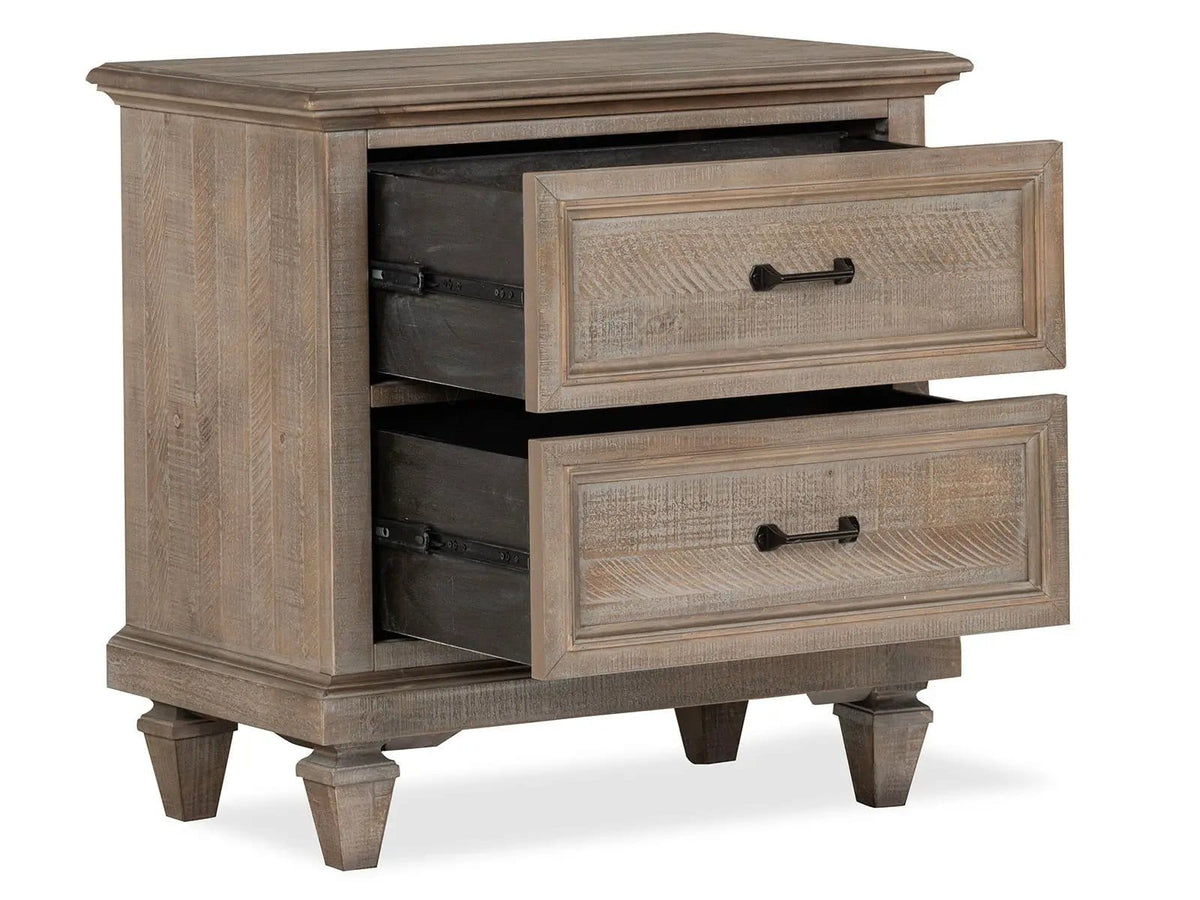 Lancaster Drawer Nightstand | 18 x 29 x 29 in | Veneer & Wood | Dovetail Gray