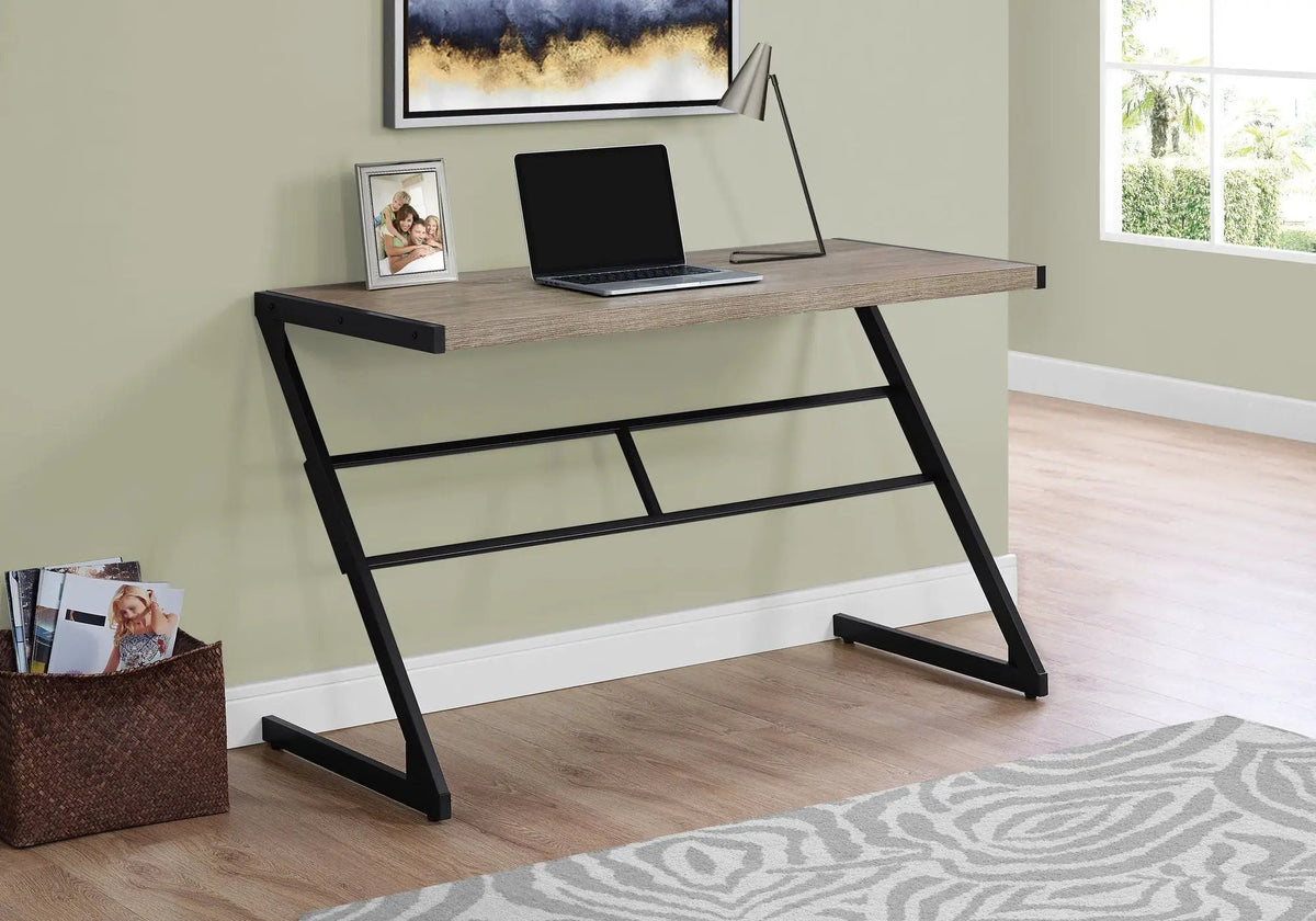 Z-Shaped Base Computer Desk | 48 Inch Width | Laminated Top | Chic Modern Design