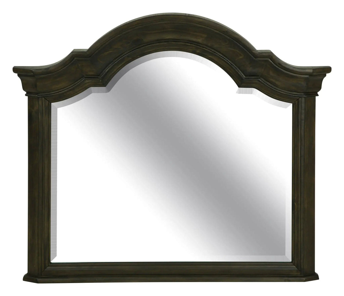 Bellamy Drawer Dresser With Shaped Mirror | Dresser & Mirror | Glass & Veneer | Peppercorn