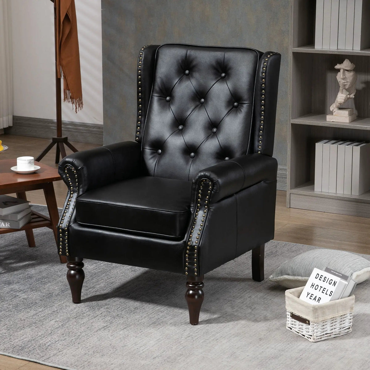 Modern Accent Armchair | Rubber Wood Legs | High Resilience Foam