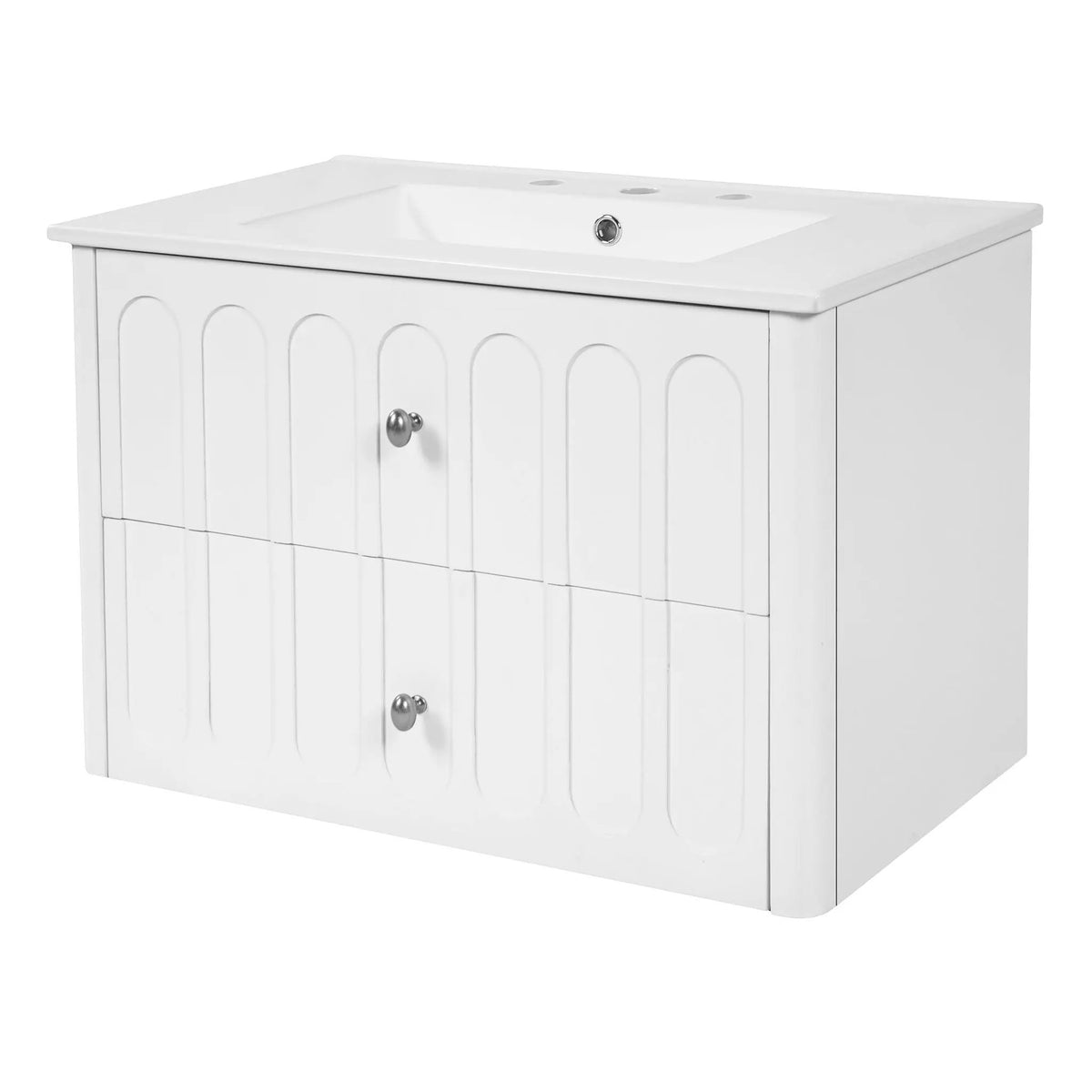 Floating Bathroom Vanity | Soft Close Drawers | Round Edge Basin