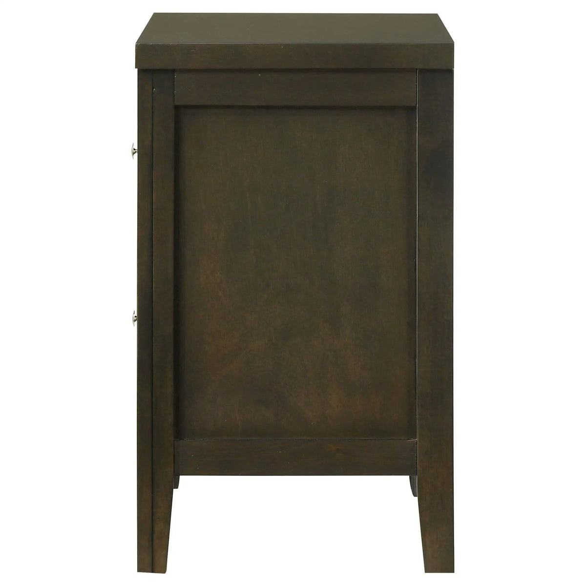 Wilkes 2-drawer Nightstand Bedside Table Dark Cocoa | 21.75 x 15.25 x 26.25 in | Metal | Bedroom
