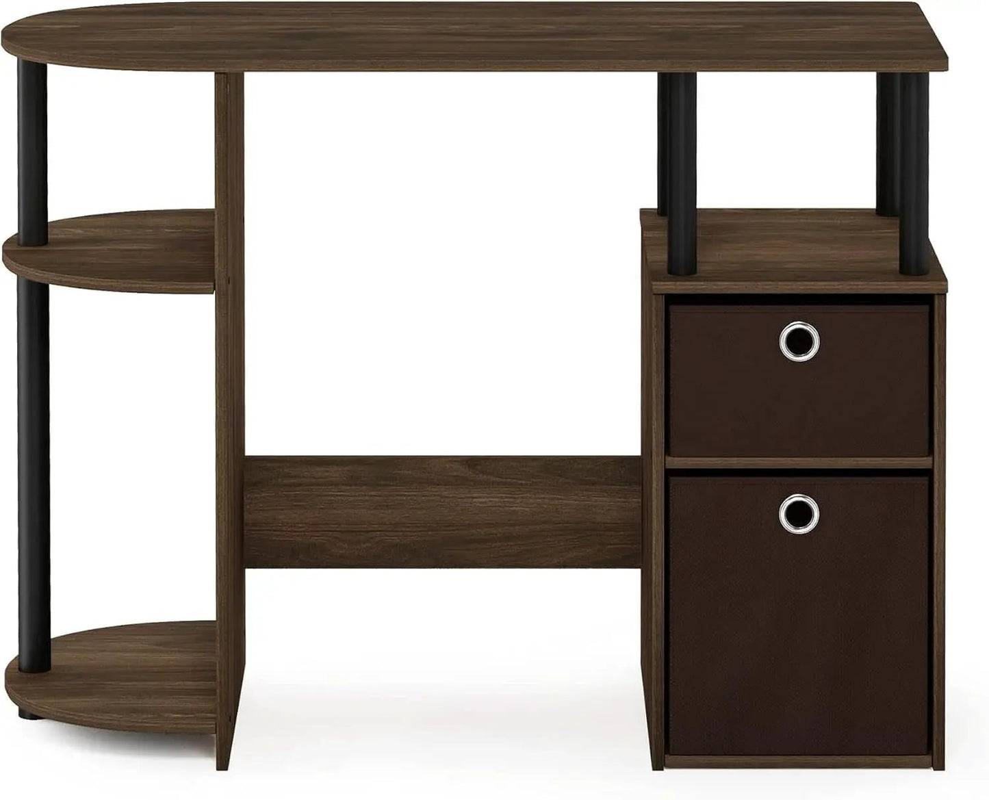 Columbia Walnut Space Saving Computer Desk With CPU Shelf from PriceLows™