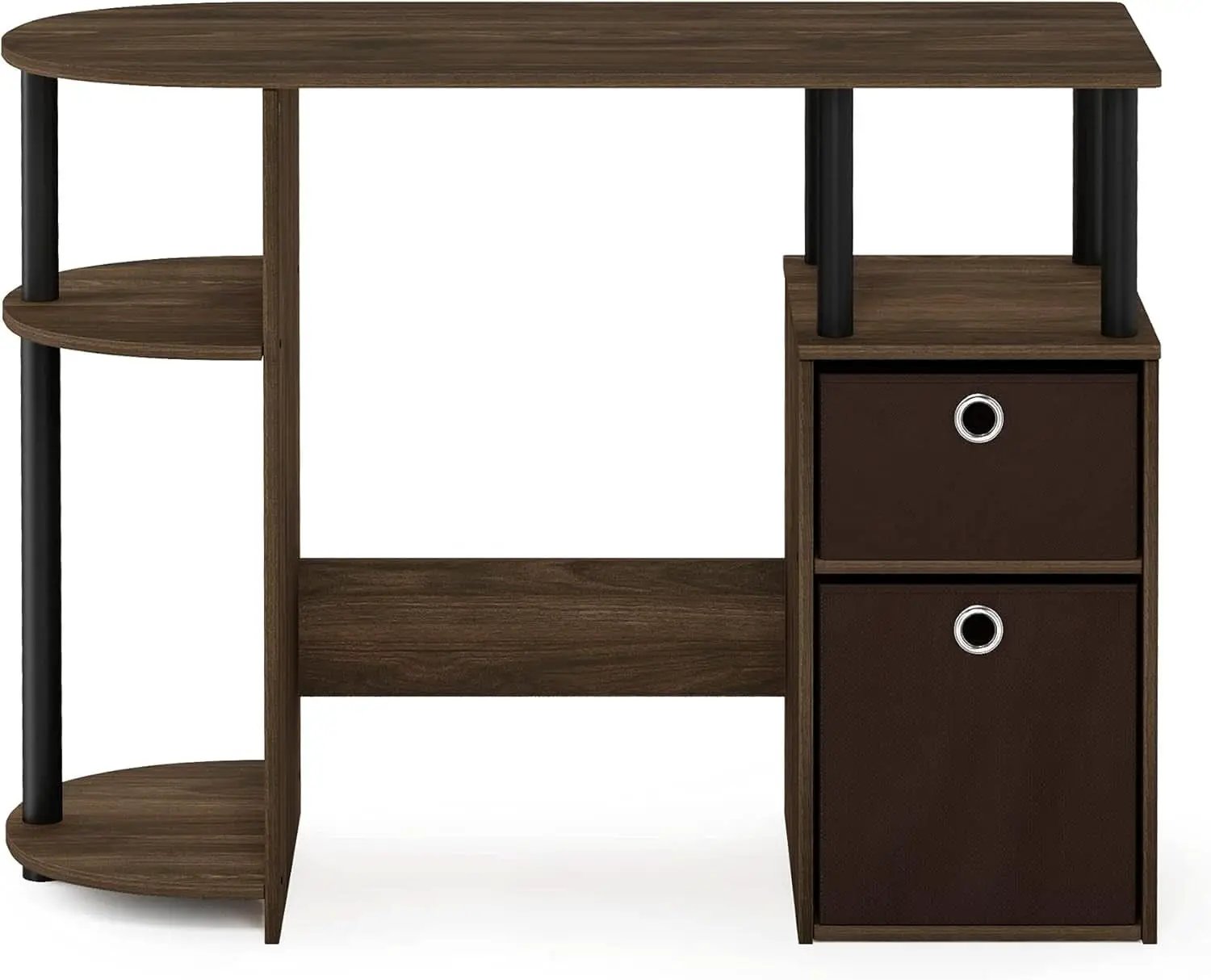 Columbia Walnut Space Saving Computer Desk With CPU Shelf from PriceLows™