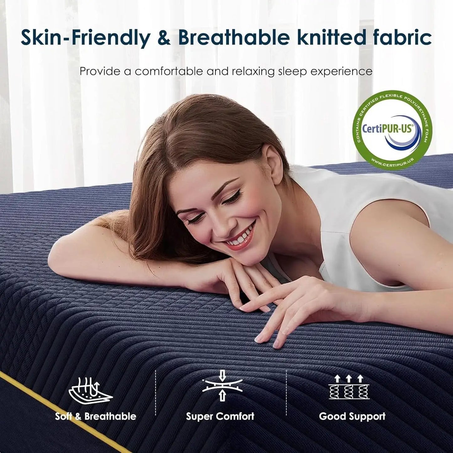 Queen 12Inch Cooling Gel Memory Foam Mattress CertipurUS from PriceLows™