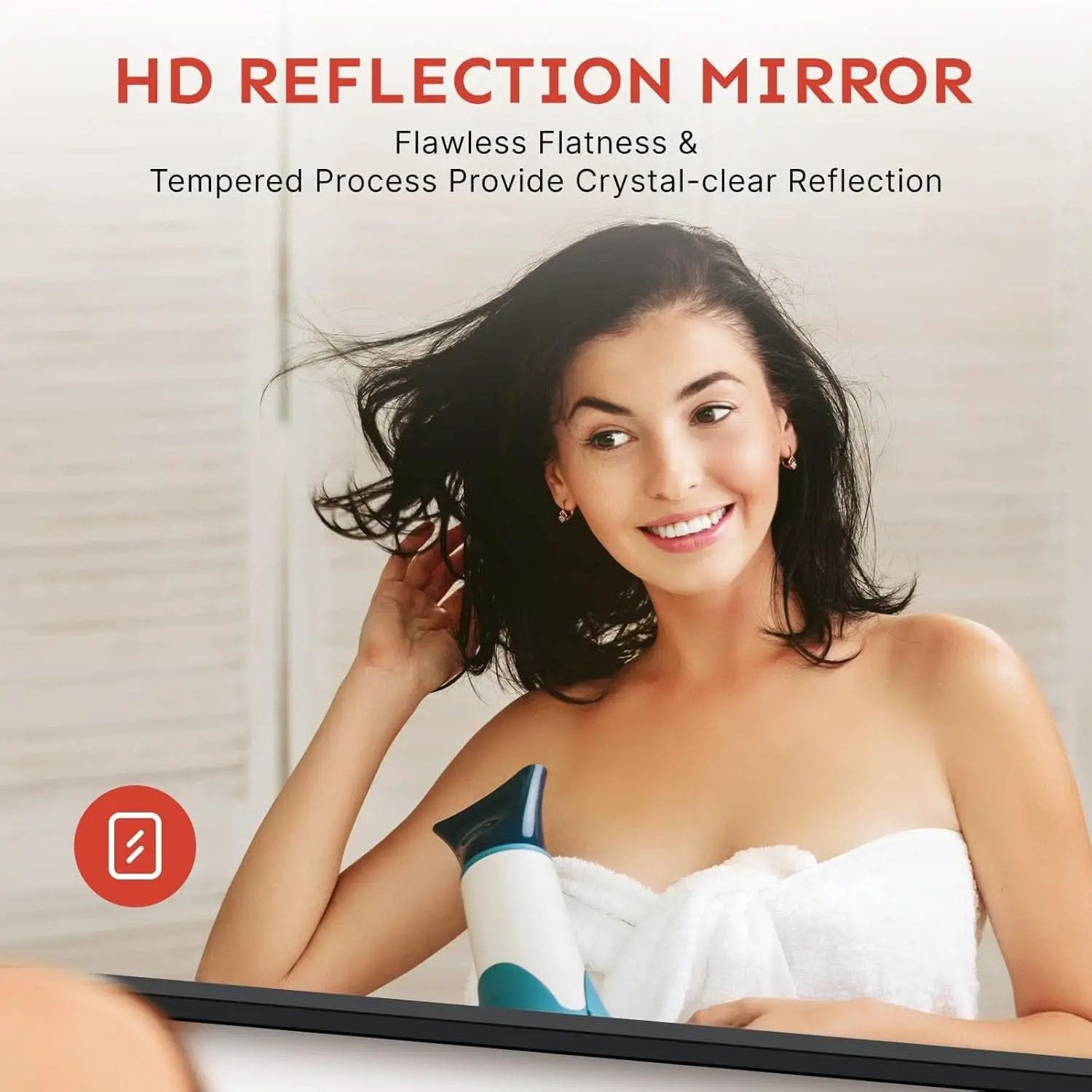 Bathroom Vanity Mirror 30x22 Aluminum Frame Durable from PriceLows™