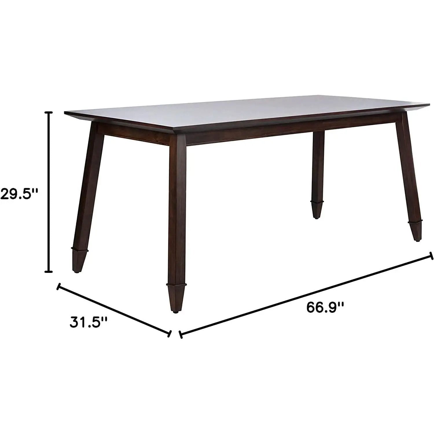 Brayson Walnut Rectangular Dining Table 67 Inch Wide from PriceLows™