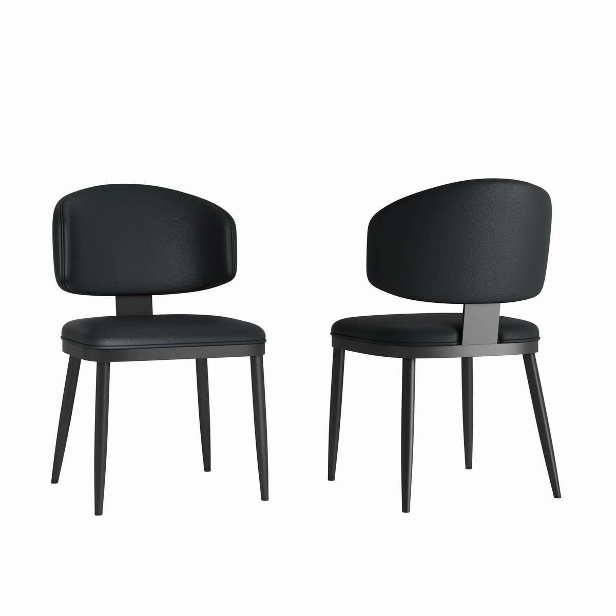 Modern Dining Chairs For Kitchen (Set of 2) | 2 Pieces | Steel & Metal | Dining Room