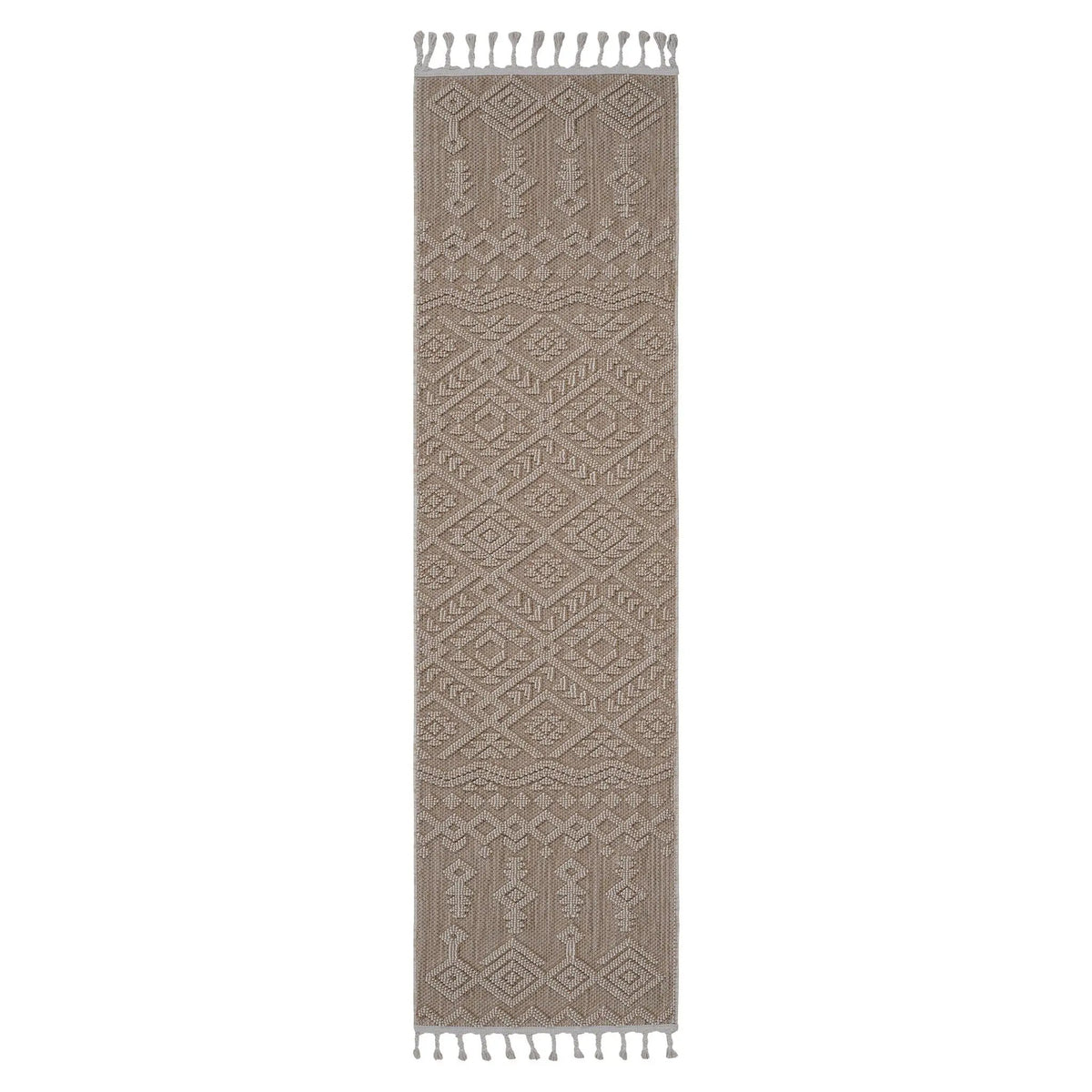 Guros Traditional Indoor Outdoor Rug | 96 x 26 Inch Runner | Stain Resistant | Non-Shedding