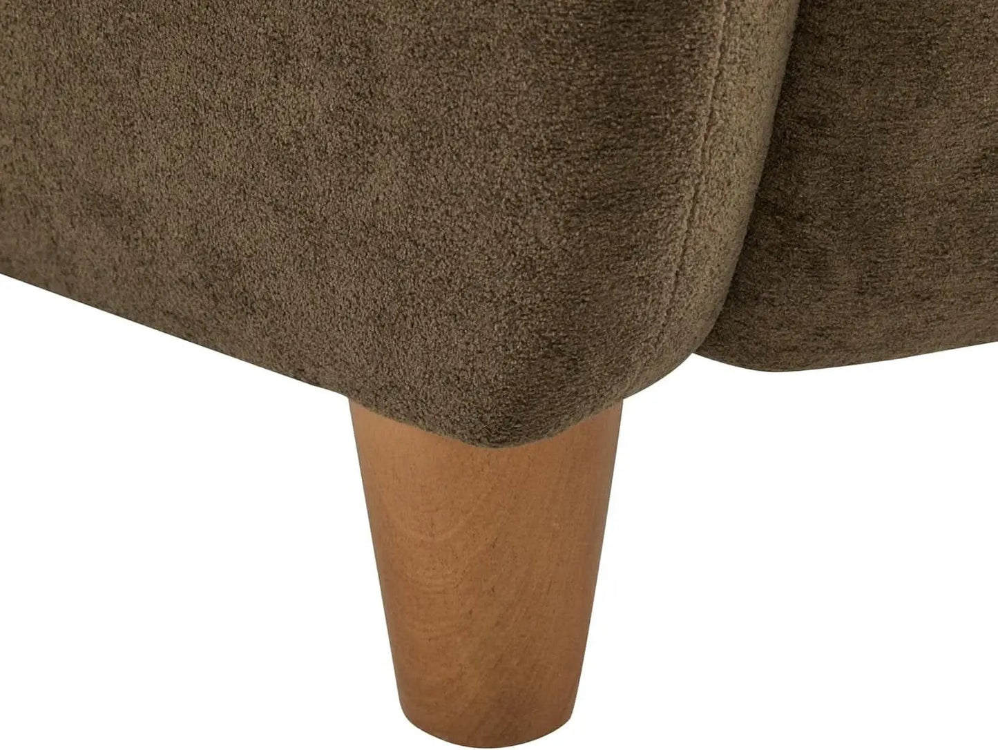 Brown Velvet Wingback Chair With Contoured Backrest from PriceLows™