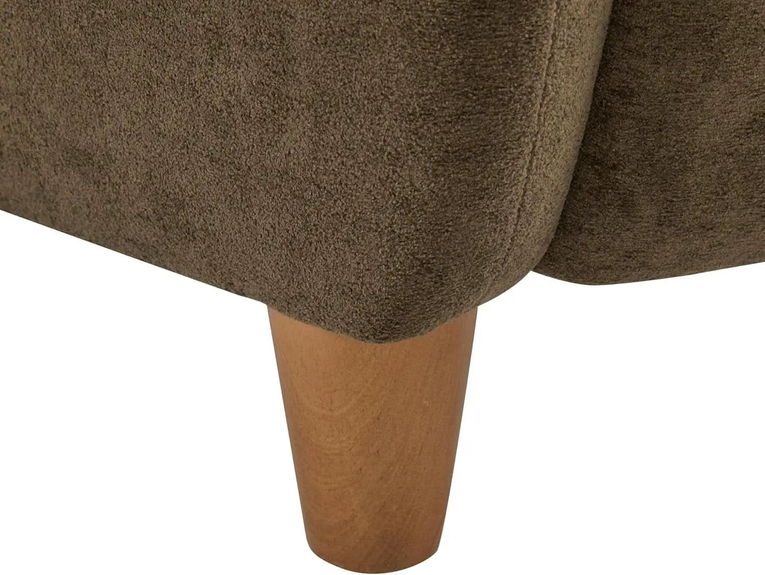 Brown Velvet Wingback Chair With Contoured Backrest from PriceLows™