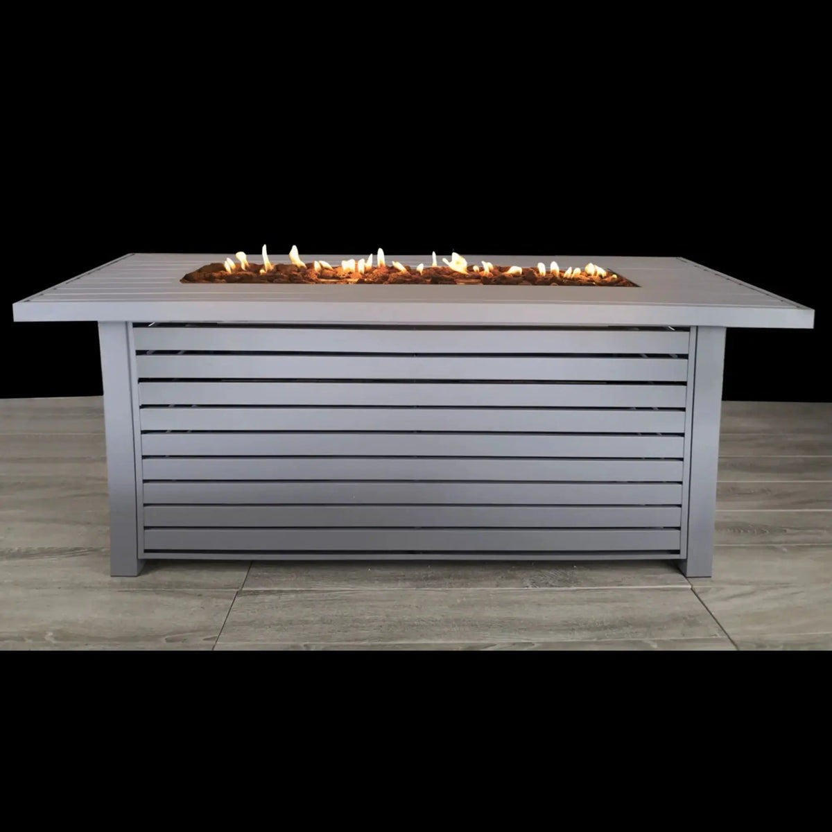 Outdoor Fire Pit Table | Propane Or Gas | Heat Resistant Glass Lid