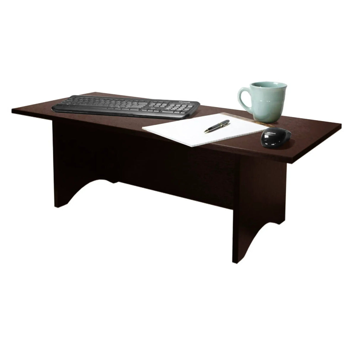 Stand Up Desk | Portable Fold Out | Wood Grain Finish | Compact
