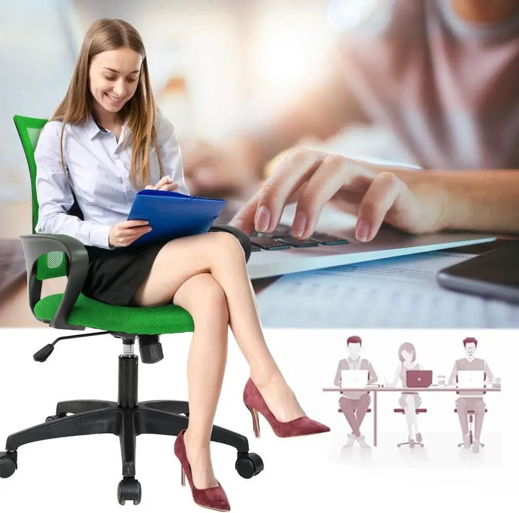 Ergonomic Green Mesh Office Chair With Lumbar Support from PriceLows™
