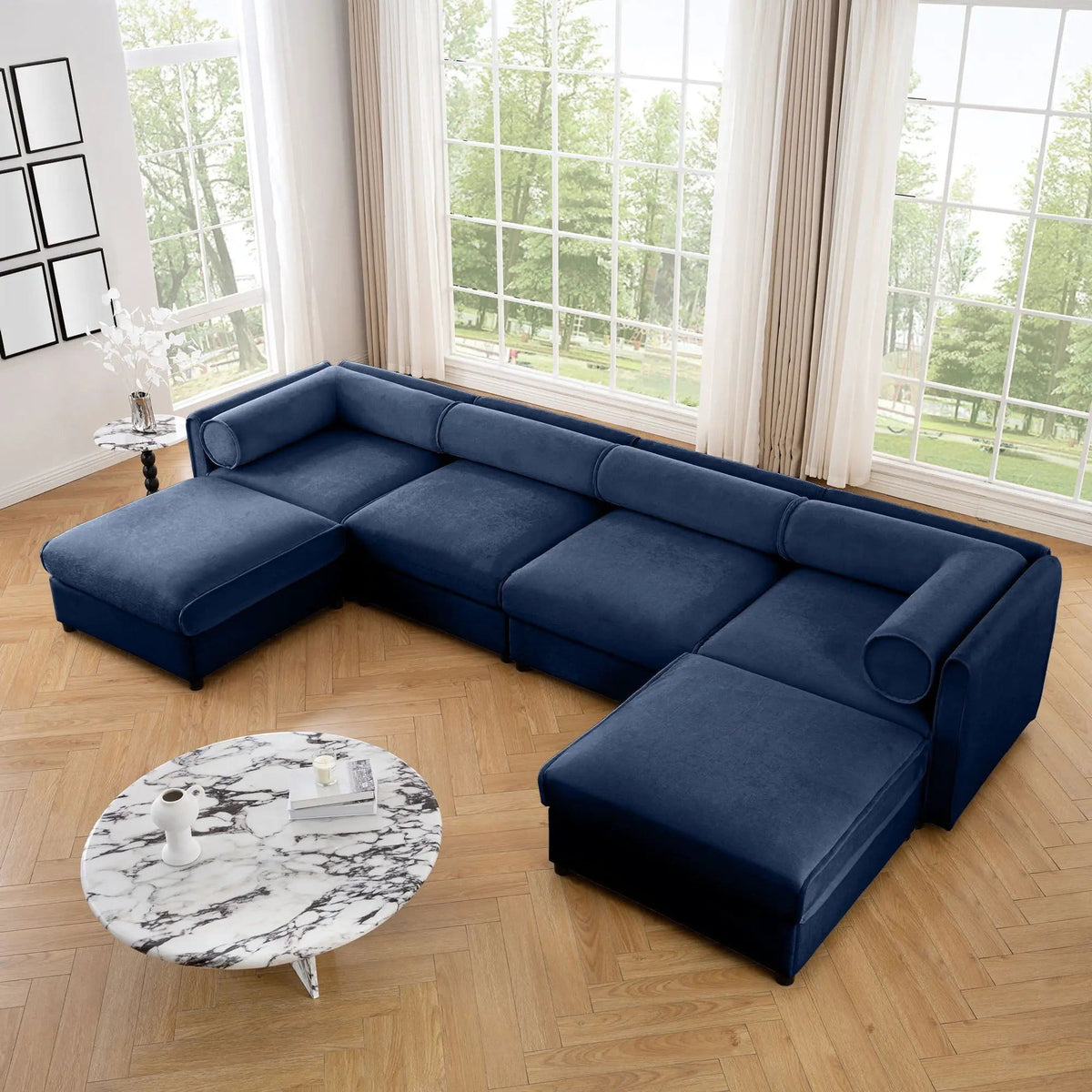 Contemporary Elegant Sofa With Storage And Ottoman 2 Piece Living Room Set | 2 Piece Living Room Set | Living Room Furniture | Living Room