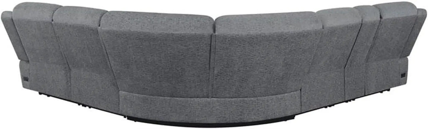 Bahrain 6 Piece Charcoal Motion Sectional Sofa Living Room from PriceLows™