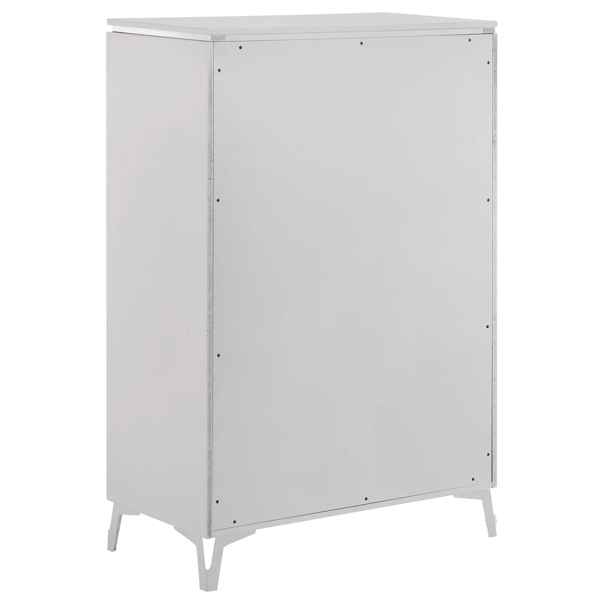 Cassia 5-drawer Bedroom Chest of Drawers White High Gloss | 35 x 17.75 x 52.25 in | Metal | Bedroom