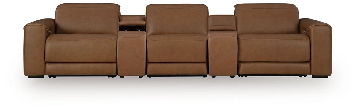 Magic Man Reclining Sectional | Power Reclining Loveseat | Plush Cushioning | Contemporary Design