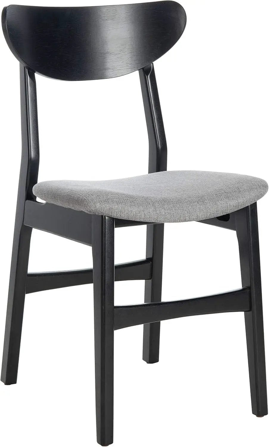 Home Lucca Retro Black And Grey Cushion Dining Chair Set 2 from PriceLows™